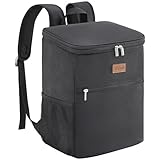 Lifewit Mochila Nevera 24L (30 Latas), Mochila Termica Isotermica Grande, Nevera Portatil Porta Alimentos para Hombre Mujer, Cooler Bag para Picnic/Playa/Barbacoa/Camping/Trabajo/Viajes, Negro