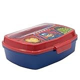 Fiambrera rectangular para el almuerzo infantil con cubiertos de Los Vengadores - Marvel