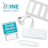 Mine Stamp Marcador para Ropa y Objetos Smart | Kit Completo con Etiquetas y Cinta Termoadhesiva | Sello Personalizable para Adultos y Niños | Resistente a Lavados