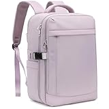 Yankony Mochila Viaje Cabina Avion 40x20x25 para Ryanair 20L Mochilas De Viaje con Bolsillo Antirrobo Travel Backpack Equipaje de Mano Hombre Mujer, Morado