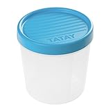 Tatay Fiambrera de Alimentos, Hermética, 1L de Capacidad, Tapa de Rosca, Libre de BPA, Apto Microondas y Lavavajillas, Color Azul. Medidas: 12 x 12 x 12,5 cm