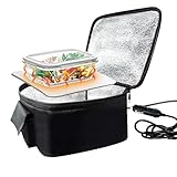 shjxi Calentador de alimentos para automóvil, lonchera portátil de 12 V con calefacción rápida, lonchera de calentamiento para adultos, calentador de almuerzo a prueba de fugas, portátil para el