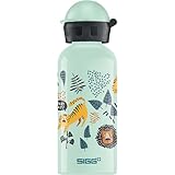 Sigg Jungle TZZ Cantimplora infantil (0.4 L), botella para niños sin sustancias nocivas y con tapa hermética, cantimplora ligera de aluminio