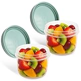 CHEFZOCO Recipientes para alimentos, Botes de cocina, fiambrera infantil, Fiambrera de plástico, Libre de BPA, Apto para microondas y Frigorífico, Capacidad 200 ml, Pack 2 fiambreras, Color Aleatorio