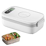 Lonchera eléctrica inalámbrica para adultos, 14000 mAh, recargable por USB, lonchera con calefacción automática, calentador de alimentos portátil rápido para coche, oficina, viajes, picnic y al aire