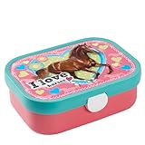 Mepal - Fiambrera Campus - Bento Box para Niños - Lonchera con Compartimento Bento y Tenedor - Fiambrera con Cierre de Clip - Sin BPA y apta para Lavavajillas - 750 ml - My Horse