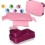 My Vesperbox – Lite – Bento Box Niños – Fiambrera – Extremadamente resistente – Fiambrera – Fiambrera ideal para guardería y escuela (rosa y morado)