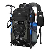 RAINSMORE Mochila Senderismo 40 Litros Impermeable Mochila Trekking para Hombre Mujer Plegable Ultraligera Mochilas Montaña para Camping Excursiones Acampadas Viajes Deporte