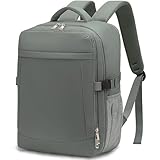 Yankony Mochila Viaje Cabina Avion 40x30x20 para Ryanair 24L Equipaje de Mano 40x20x30 para Vueling con Bolsillo Antirrobo Travel Backpack Hombre Mujer, Verde
