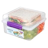 Sistema TO GO Cube Max fiambrera | Recipiente de estilo Bento para guardar alimentos de 2 l con separadores y tarrina para yogur hermética | Sin BPA | colores surtidos