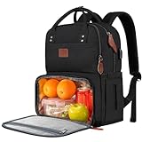 MATEIN Mochila de picnic para portátil de 15.6' con compartimento para ordenador portátil, mochila para hombre y mujer, con puerto USB, bolsa de almuerzo isotérmica para camping,