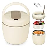 Cozary Termo para Comida Caliente 1200 ml, Recipiente Térmico para Comida, Frasco Acero Inoxidable Contenedor Térmico,Lunch Box con Cuchara Plegable, para Adultos Niños-Sin BPA