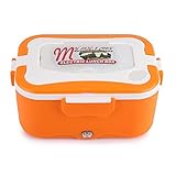 jonam caja sándwich Calefacción eléctrica caja de almuerzo del coche 12V / 24V eléctrica 1.5L caja portable Bento envase de alimento más cálido Lunchbox termostática (Color : Orange)