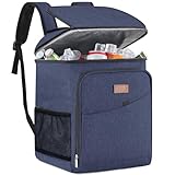 Lifewit Mochila Nevera Isotermica 26L (34 Latas), Neveras Portatil, Cestas para Vajilla de Exterior y Picnic, Grande Mochilas Termica Porta Alimentos para Playa, Camping, Viaje, Azul Oscuro