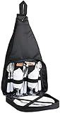 BRUBAKER Mochila de Picnic para 2 Personas Negro 28 × 45 × 15 Cm - con Compartimento Refrigerante