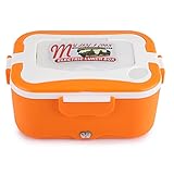 RASTKY Calefacción Lonchera Calentador de Alimentos Portátiles para un Recipiente de Eléctrico 12 V/24 V con Vajilla para Viajar (12V)