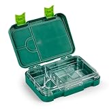 schmatzfatz Fiambrera Infantil con Compartimentos, Tupper Niños Colegio, Taper Infantil de Colores, Loncheras para Niños con Secciones sin BPA y a Prueba de Fugas, Apta para Lavavajillas