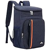 Mochila Nevera Isotérmica 23L - Bolsa Térmica Impermeable Grande para Picnic, Almuerzo, Playa, Camping y Senderismo - Refrigeración (Azul)