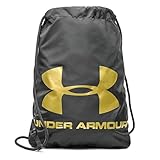Under Armour Mochila unisex Ozsee Sackpack para llevar todo el gimnasio para hombres y mujeres, bolsa de correr con clip en el pecho y cordón (paquete de 1), Black, Talla única, Tren