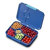 Schmatzfatz fiambrera - fiambrera compartimentos para niños, bento box, a prueba de fugas, tritán sin BPA, apta para lavavajillas, 4-6 compartimentos, modular, azul marino