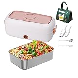 YSMSMZJK Fiambrera Electrica 24v Camion Adecuado Para Portátiles De 12 V/24 V, Calienta Comida USB Aislamiento Térmico De Larga Duración Alimentado Por USB, Fismbrera Electrica,White