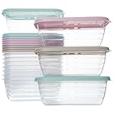 QILZO Pack de 12 Fiambreras de Alimentos 500ml, Recipientes de plástico para comida, Sin BPA, Recipiente Apto para Microondas, Lavavajillas, Congelador, Recipientes con Tapa