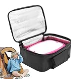 Horno portátil para coche de 12 V - Calentador de alimentos eléctrico, papel de aluminio aislado | Caja de almuerzo caliente para viajes, camping, viajes en coche, picnics, preparación de comidas en