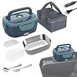 Lonchera térmica | 12 V calentador de alimentos para coche, calentador de alimentos, contenedor a prueba de fugas para estudio, viajes, comida, entregar camiones, conductores, camping, picnic, sitio