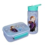 Scooli- Disney Set Snack Box&Drinking Bottle, Color Turquesa, Frozen (Undercover GmbH FRVX9864)