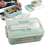 Fiambrera con Compartimentos,Caja Bento a Prueba,Lunch Box,Fiambrera,Bento Box,Bento Box para Niños,Lonchera con Compartimento Bento,Fiambrera Bento Microondas para Escuela,Trabajo,Pícnic,Viajes