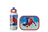 Mepal - Set de Almuerzo Campus - Fiambrera para Niños con Botella Pop-up y Fiambrera - Set de Almuerzo para el Colegio o para Llevar - Sin BPA - 400 ml + 750 ml - Spiderman