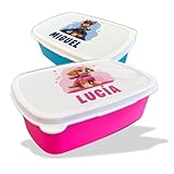 DEREGALOOS Fiambrera Personalizada Diseño Infantil Para Colegio o Guardería | Caja Merienda Personalizada apta para Microondas y Lavavajillas | Libre de BPA (Chase - Patrulla, Azul)