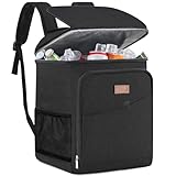Lifewit Mochila Nevera Isotermica 26L (34 Latas), Neveras Portatil, Cestas para Vajilla de Exterior y Picnic, Grande Mochilas Termica Porta Alimentos para Playa, Camping, Viaje, Negro
