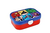 Mepal - Fiambrera Campus - Bento Box para Niños - Lonchera con Compartimento Bento y Tenedor - Fiambrera con Cierre de Clip - Sin BPA y apta para Lavavajillas - 750 ml - Avengers