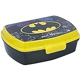 ALMACENESADAN 2041; Sandwichera rectangular multicolor Batman symbol; producto de plástico, Libre BPA; Dimensiones interiores 16,5x11,5x5,5 cm