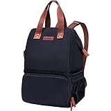 ANGGO 20L Mochila de Refrigeración Bolsa Térmica Porta Alimentos, Bolsa Termica comida Trabajo, Bolsa Isotérmica Mochila Neveras Portatil para Playa/Picnic/Barbacoa-Negro