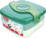 Maped Picnik Origins - Caja de almuerzo para niños, apertura fácil, 2 compartimentos, 1 extraíble, de plástico, sin BPA ni ftalatos, color verde