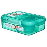 Sistema LUNCH fiambrera bento | Fiambrera con tarrina para yogur o fruta | 1,65 l | Sin BPA | Colores variados (varía según el envase) | 1 unidad