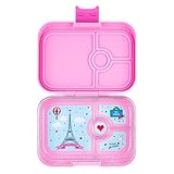 Yumbox Panino - Lonchera Bento de 4 compartimentos a prueba de fugas para niños, 8.5 x 6 x 1.8 pulgadas; contenedor de almuerzo para niños con un solo pestillo; sin BPA, duradera y fácil de limpiar