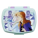 ALMACENESADAN - 4579 fiambrera Sandwichera rectangular multicolor; producto de plástico reutilizable; libre de BPA; dimensiones interiores 16,5x11,5x5,5 cm (Disney Frozen)