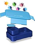 My Vesperbox – Lite – Bento Box Niños – Fiambrera – Extremadamente resistente – Fiambrera – Fiambrera ideal para guardería y escuela (tapa azul claro/cuerpo azul)