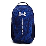 Under Armour UA Hustle 6.0 Backpack Mochila, Tech Blue Navy Magic Metallic Silver, One Size Unisex Adulto