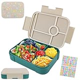 LWMTT Fiambrera Infantil,1000ml/1L fiambrera para niños,bento box con 5 compartimentos，lunch box niños de plástico caja de alimentos sin BPA