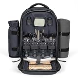 Livoo - Mochila de Picnic para 4 Personas SEP149-11L, 600D, Manta de Picnic incluida, 30 Accesorios
