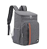 Mochila Nevera Isotermica de Refrigeración, Bolsa Térmica Porta Alimentos, Genial para Playa, Almuerzo, Picnics, Senderismo (Gris)