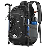 IGOLUMON 40L Mochila de Senderismo para Hombre Mujer Ultraligera Plegable Mochilas de Marcha Impermeable Macuto de Viaje para Senderismo, Camping, Bicicleta, Deportes al Aire Libre, Negra