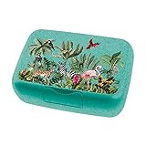 Koziol Fiambrera, Caja Familiar, Almuerzo, Monkey, Parrot, Cebra, Leopardo, Flamingo y tucán, Orgánico Turquesa, Talla única