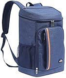 MCXKJ 28L Mochila de Refrigeración,Mochila Nevera Bolsa Térmica Porta Alimentos Mochila Grande Suave para la Playa/Picnic/Barbacoa/Camping/Fiesta（Azul）