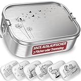 TAKWAY Fiambrera de acero inoxidable para niños con compartimentos, 800 ml, a prueba de fugas, caja bento con división variable, fiambrera para guardería, guardería, escuela (diente de león,, DB-02
