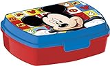 ALMACENESADAN 2047 Sandwichera Restangular Multicolor Disney Mickey Mouse Watercolors; Producto de plástico Reutilizable; Libre BPA; Dimensiones Interiores 16,5x11,5x5,5 cm